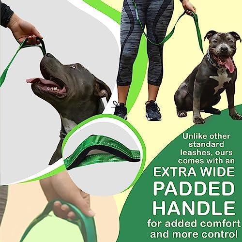 Hands-Free Leash for Small to Large Dogs 5ft - Heavy Duty Adjustable Waist Belt, Padded Handles, Reflective Stitching, Satin Carry Bag for Walking, Running, Hiking - Image 5