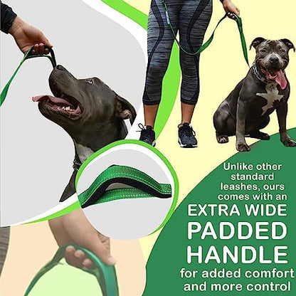 Hands-Free Leash for Small to Large Dogs 5ft - Heavy Duty Adjustable Waist Belt, Padded Handles, Reflective Stitching, Satin Carry Bag for Walking, Running, Hiking - Image 5
