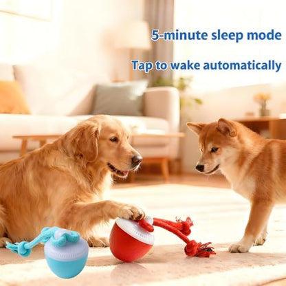 Interactive Dog Ball Toy with Birdsong & Rope, Automatic Moving Dog Toy - Image 7