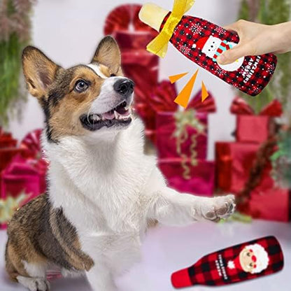 Christmas Dog Toys, 2 Pack Crunchy Water Bottle Dog Toys, Dog Gifts for Christmas, Squeaky Dog Toy for Medium and Large Dogs, No Stuffing & Replaceable - Image 4