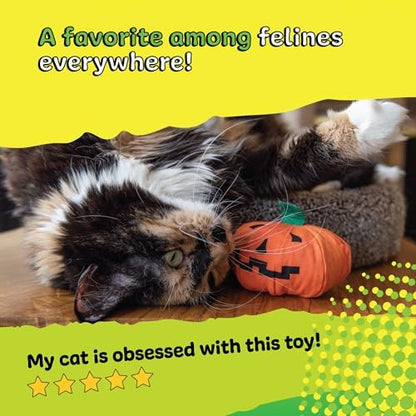 Yeowww! Catnip Haloween Pumpkin Catnip Cat Toy - 3 in toy for cats - 100% Stuffed with Premium Organically Grown Catnip, Made in USA - Image 7