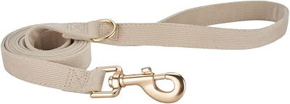 Soft Corduroy Fibric Dog Leash, 5 Feet Length Lead with Heavy Duty Rotating Hook, for Medium Large Dogs.(M,White)