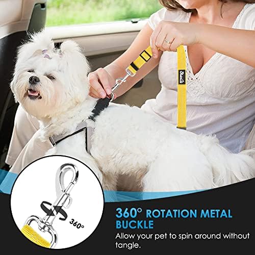 SlowTon Dog Seat Belt for Car, 2 Pack Dog Car Harness Seatbelt with Bungee - Image 4