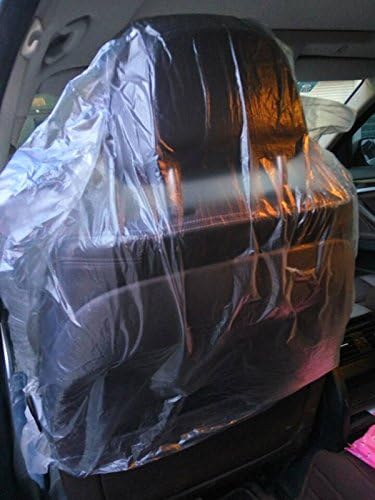 Moyishi Car Disposable Plastic Seat Covers Vehicle Protector Mechanic Valet Pet Seat Covers (100PCS)