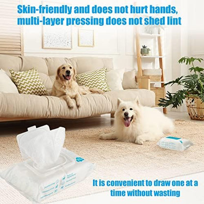 Treela 10 Pack Dog Pet Wipes, 80 Count Paws Body, Unscented - Image 6