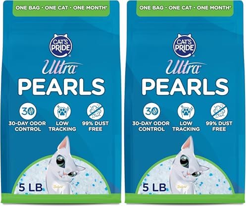 Ultra Pearls Cat Litter - 99.9% Dust Free, Low Tracking, Soft on Paws, Fragrance Free - 5 Lbs., (Pack of 2) by ULTRA