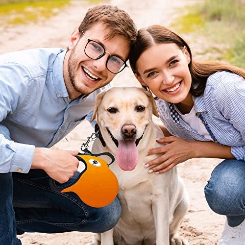 Retractable Dog Leash, 16ft Pet Walking Leash for Large Dogs Under 110 lbs, Orange L - Image 5
