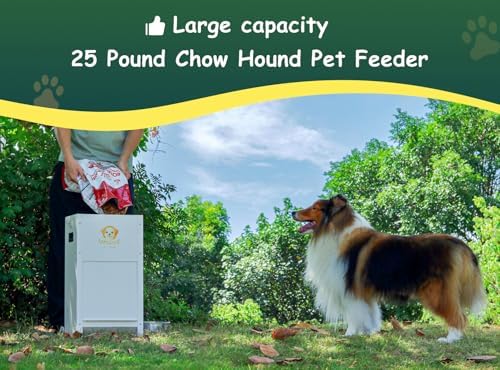 Dog Feeder - 25 lbs Heavy Duty Pet Feeder Automatic Dog Food Station Pet Lodge Galvanized Steel for Medium and Large Dog Outdoor Use (Assembly Required) - Image 4