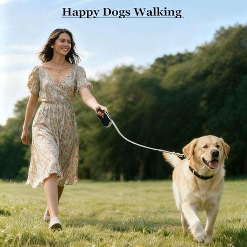 Retractable Dog Leash for Small Medium Dogs, 16Ft/5M, Black - Image 7