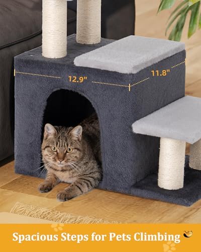 Aechonow 3-in-1 Pet Stairs for Cats, Dog Steps for Small Doggie Rabbits - Image 3
