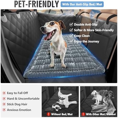 Dog Bed for Car Back Seat, Non-Slip Backseat Pet Mat Standard, 51''X23.5'' - Image 2