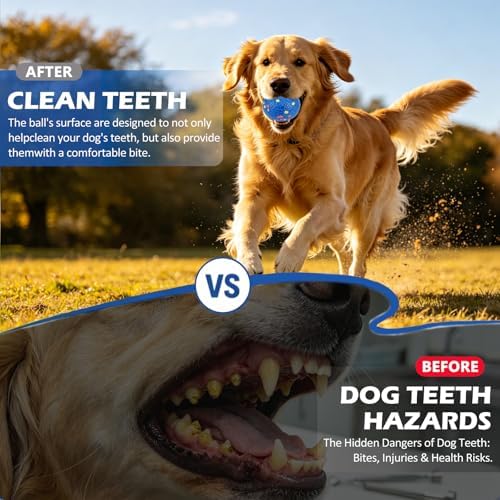 Dog Balls Tennis Balls for Dogs, Interactive Dog Toys for Aggressive Chewers, Dog Toy to Keep Them Busy, Puppy Chew Toys for Teething, Durable Dog Ball for Medium Small Dog (2.6") - Image 3