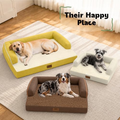 MEKIY Orthopedic Washable Dog Bed with Bolster for Medium to Large Dogs - Image 6