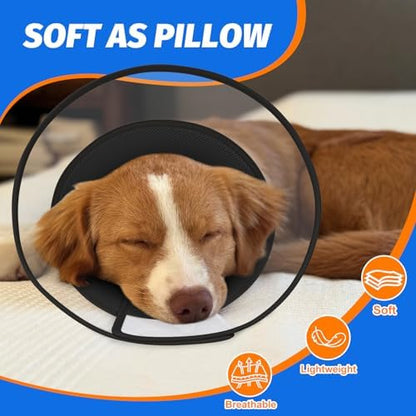 Dog Cone Collar with Soft Padding to Stop Licking, Elizabeth Recovery Collar After Surgery for Large Medium Small Dogs, Comfortable Pet Head Cone Alternative for Neutering Spay Injury(XL) - Image 4