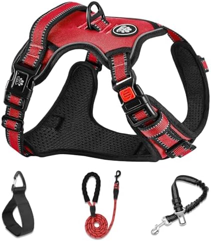 NESTROAD Dog Harness for Medium Sized Dog,No Pull Dog Vest Harness Set by NESTROAD