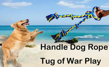 Large Dog Rope Toys for Aggressive Chewers - Pitbull Tug of War, Heavy Duty, Outdoor, Medium to Large Breed Dog Chew Rope with Handle - Image 6
