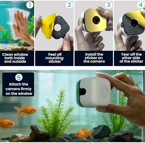 2026 Upgraded 2K Aquarium & Terrarium Pet Camera, Close-Focus Lens for Fish, Lizard & Reptiles, Easy Install, 5GHz Dual-Band WiFi, 24/7 Full Color Night Vision, Loop Recording, Motion Detection - Image 5
