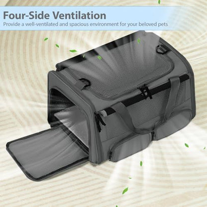 Cat Carrier for Pets up to 15 lbs, Soft-Sided Collapsible Pet Carrier - Image 3