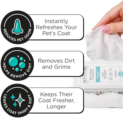 Pet-Pourri Pawsitively Fresh Deodorizing Pet Wipes, 50 Count - Image 4