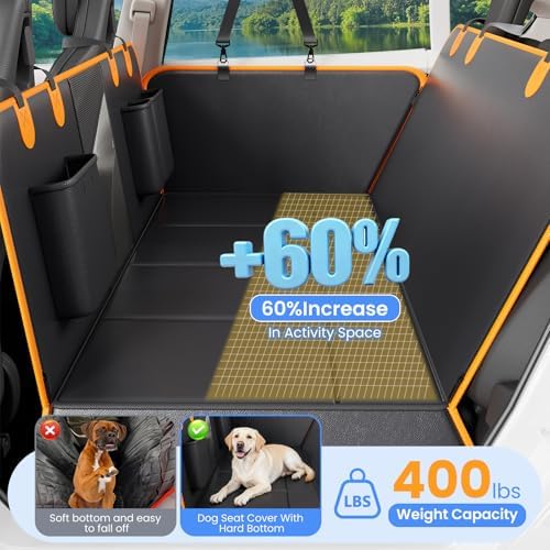 Back Seat Extender for Dogs,Hard-Bottom Waterproof Dog Seat Cover for Truck - Image 2