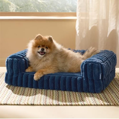 Bedsure ComfyFleece™ Memory Foam Orthopedic Small Dog Bed with Sides 24" by BEDSURE