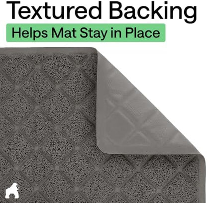 GORILLA GRIP Cat Litter Box Mat, Coiled Mesh Trapping Mats, 47x35 Charcoal - Image 4