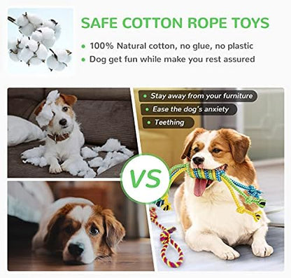 LEGEND SANDY Puppy Toys, Squeaky Dog Toys for Small Dogs, 12 Pack Puppy Chew Toys for Teething, Dog Rope Toy and Cute Stuffed Animals Value Bundle - Image 4
