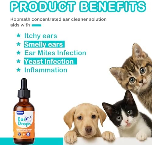 Dog Ear Drops, Dog Ear Cleaner Drops, Ear Infection Treatment for Dogs and Cats, Natural Herbal Ear Cleaning Solution for Dirty,Itchy,Smelly,Inflammed Pet Ears, 2 oz*2 with Dropper - Image 2