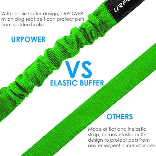 URPOWER 2 Pack Dog Seat Belt, Retractable Dog Car Harness Adjustable Pet Safety Belt with Elastic Bungee Buffer, Heavy Duty & Durable & 360 Degree Swivel Dog Seatbelts - Image 4
