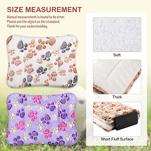 Tuanse 4 Pack Soft Pet Bed Mat Small Dog Crate Fleece - Image 3