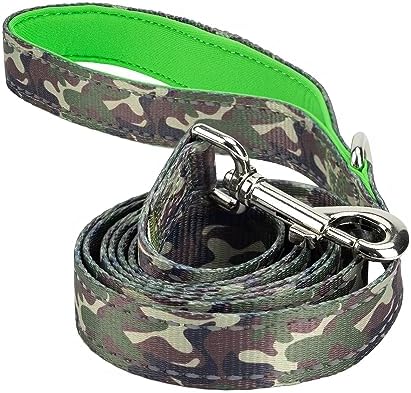 EcoBark Dog Leash - Soft & Reflective Comfort Leashes with Padded Handle - Safe, Strong, & Durable for Small, Medium or Large Dogs (Camo) by EcoBark