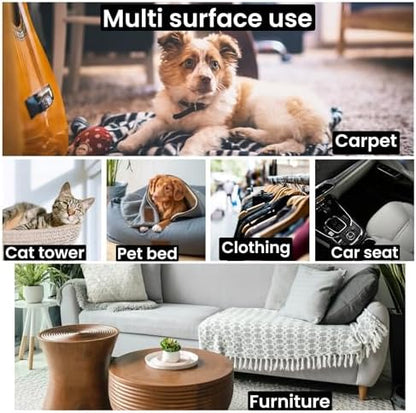 Pet Hair Remover – Reusable Lint Roller – Clean Couch, Furniture, Clothes, Carpet, Bed. Cat Hair Remover Dog Hair Remover Fur Removal Tool No Sticky Tape or Adhesive Needed. (White Grey) - Image 5