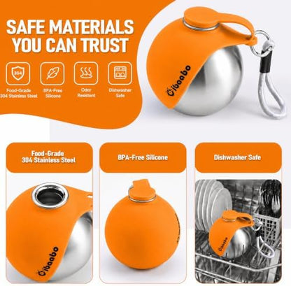 Cibaabo Portable Dog Water Bottle with Collapsible Silicone Bowl 10 oz - Image 3