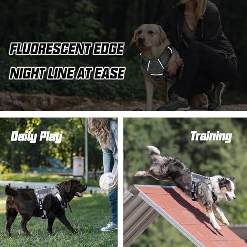 AUROTH Tactical Dog Harness Medium Sized Dog No Pull Adjustable Dog Vest - Image 6