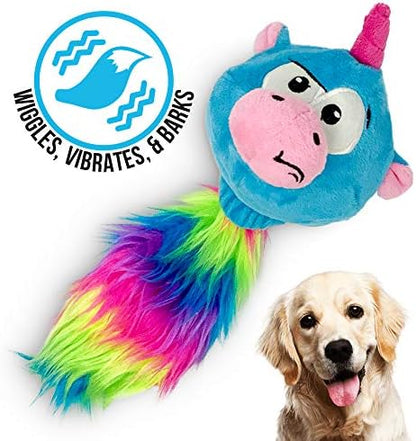 Hyper Pet Doggie Pal Unicorn Interactive Plush Dog Toy, Wiggles and Barks - Image 2