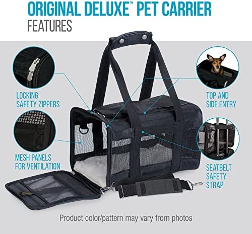 Sherpa Original Deluxe Travel Pet Carrier, Airline Approved - Black, Large - Image 5