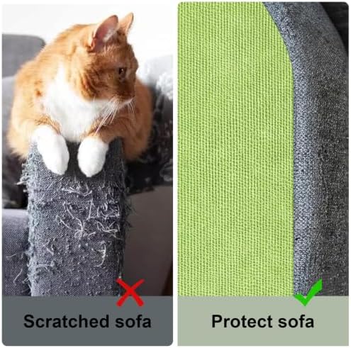 Cat Scratch Couch Furniture Protector from Cat Claws, Green, 39.3x15.8In - Image 4