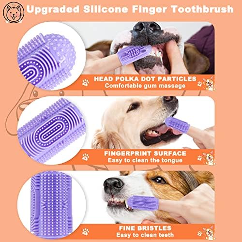 Dog Toothbrush Finger Toothbrush Dogs Tooth Brushing Kit 4Pack Dogs Finger Toothbrushes for Dog Teeth Cleaning& Dental Care Doges Tooth Brush Pet Toothbrush - Image 3