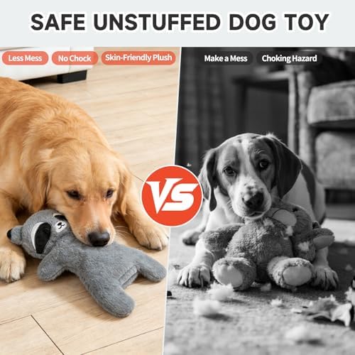 Mihachi No Stuffing Crinkle Dog Toys,2-in-1 Holds Water Bottles-Cruncher with Puncture Resistant Squeaker, Dog Squeak Toys Plush Dogs Chew Toy for Small Medium Large Breed Chewer, Raccoon - Image 5