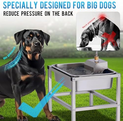 3Gal Automatic Dog Water Bowl Dispenser for Large Dogs Outdoor - Image 2