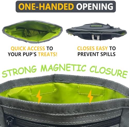 Magnetic Dog Training Treat Pouch, Built-In Poop Bag Dispenser - Image 3