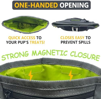 Magnetic Dog Training Treat Pouch, Built-In Poop Bag Dispenser - Image 3