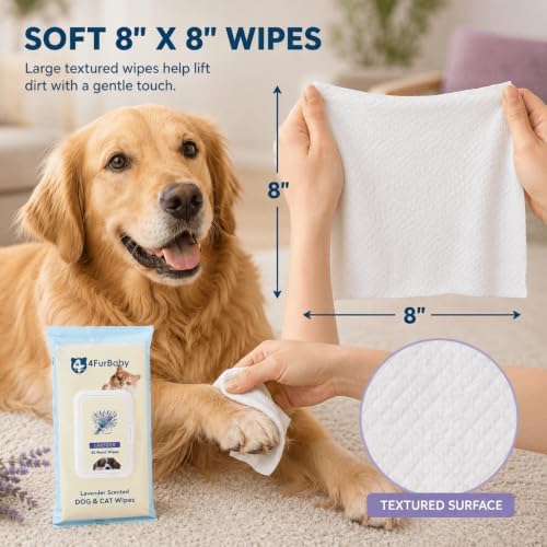 Dog Wipes for Paws and Butt, Lavender, 30 Count - Image 6
