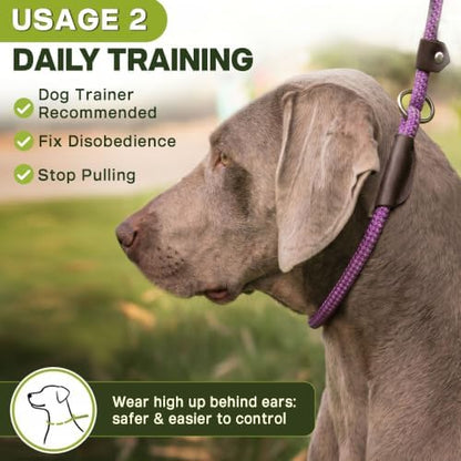 Fida Durable Slip Lead Dog Leash, 6 FT x 1/2" Dog Training Leash, Purple - Image 5