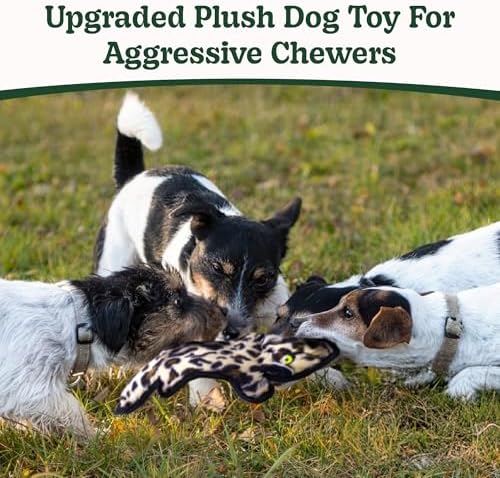 SHARLOVY No Stuffing Dog Toys Crinkle Squeaky, Long Lasting Chews for Aggressive, Durable Plush Dog Puppy Chew Toys for Teething, with 6 Tough Layers for Small Medium Large Breed-2 Pack,Small - Image 2