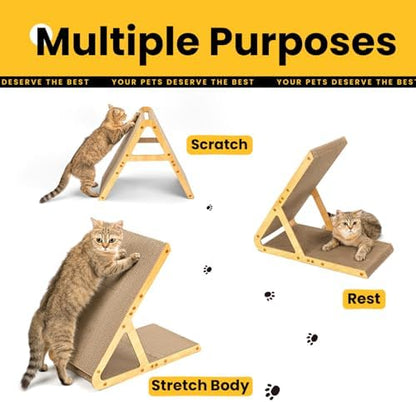 Conlun Vertical Cat Scratcher | A-Frame Scratching Pad | Medium - Image 2