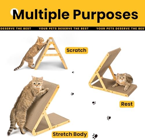 Conlun Vertical Cat Scratcher | A-Frame Scratching Pad | Medium - Image 2