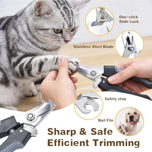 Dog Brush & Pet Grooming Kit for Dogs and Cats, 8 Tools with Storage Pouch - Image 4