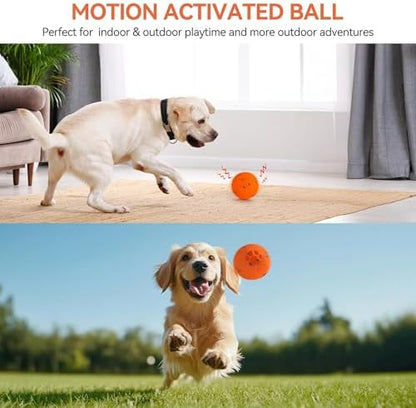 ALL FOR PAWS Interactive Dog Ball Toys, Smart Motion-Activated 2-Mode Automatic Bouncing Ball, E-TPU Material, USB Rechargeable, Enrichment Mental Stimulation Toy for Medium Large Dogs, 3.3 Inches - Image 2