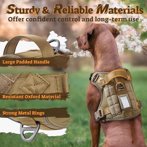 rabbitgoo Tactical Dog Harness for Small Dogs, No Pull Service Pet Vest - Image 6